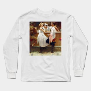 Norman Rockwell After The Prom 1957 Portrait Long Sleeve T-Shirt